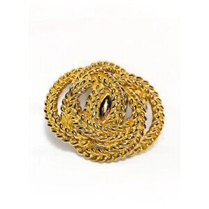Vintage Dotty Smith Gold Tone Laurel Wreath Belt Buckle Signed